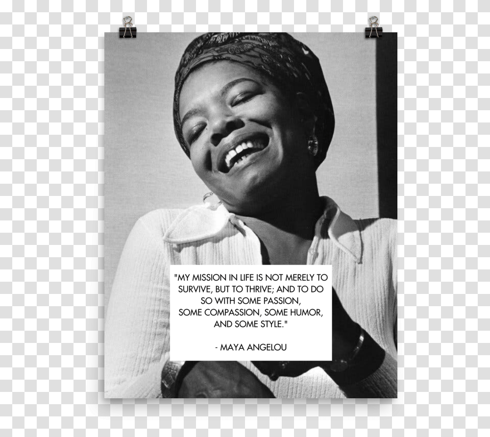 Maya Angelou, Smile, Face, Person, Laughing Transparent Png