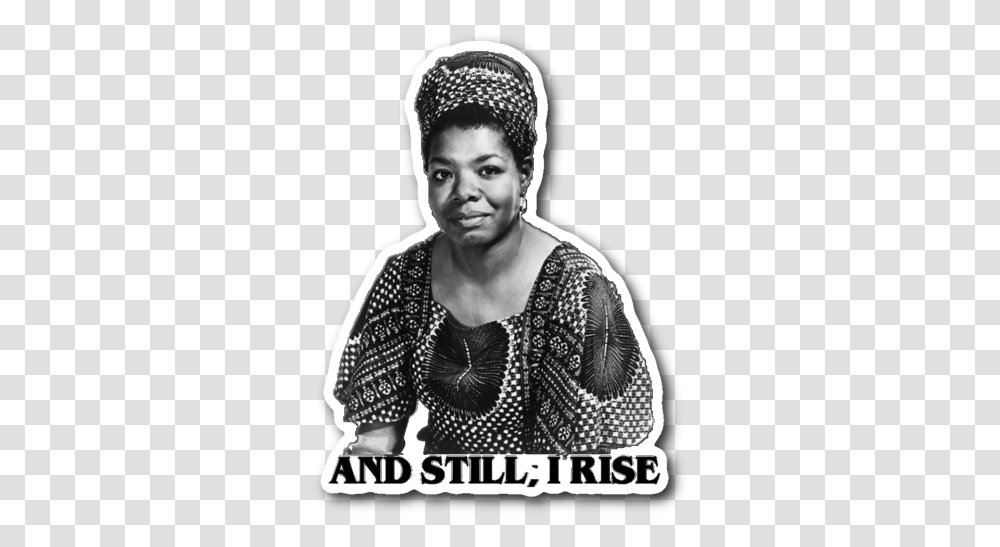 Maya Angelou Sticker Maya Angelou Quotes, Person, Face, Portrait Transparent Png