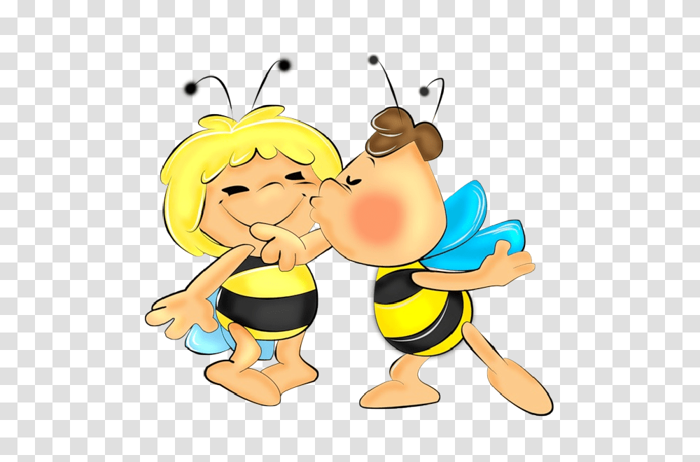 Maya The Bee Cartoon Clip Art Images Are Free To Copy For Your Own, Insect, Invertebrate, Animal, Kissing Transparent Png