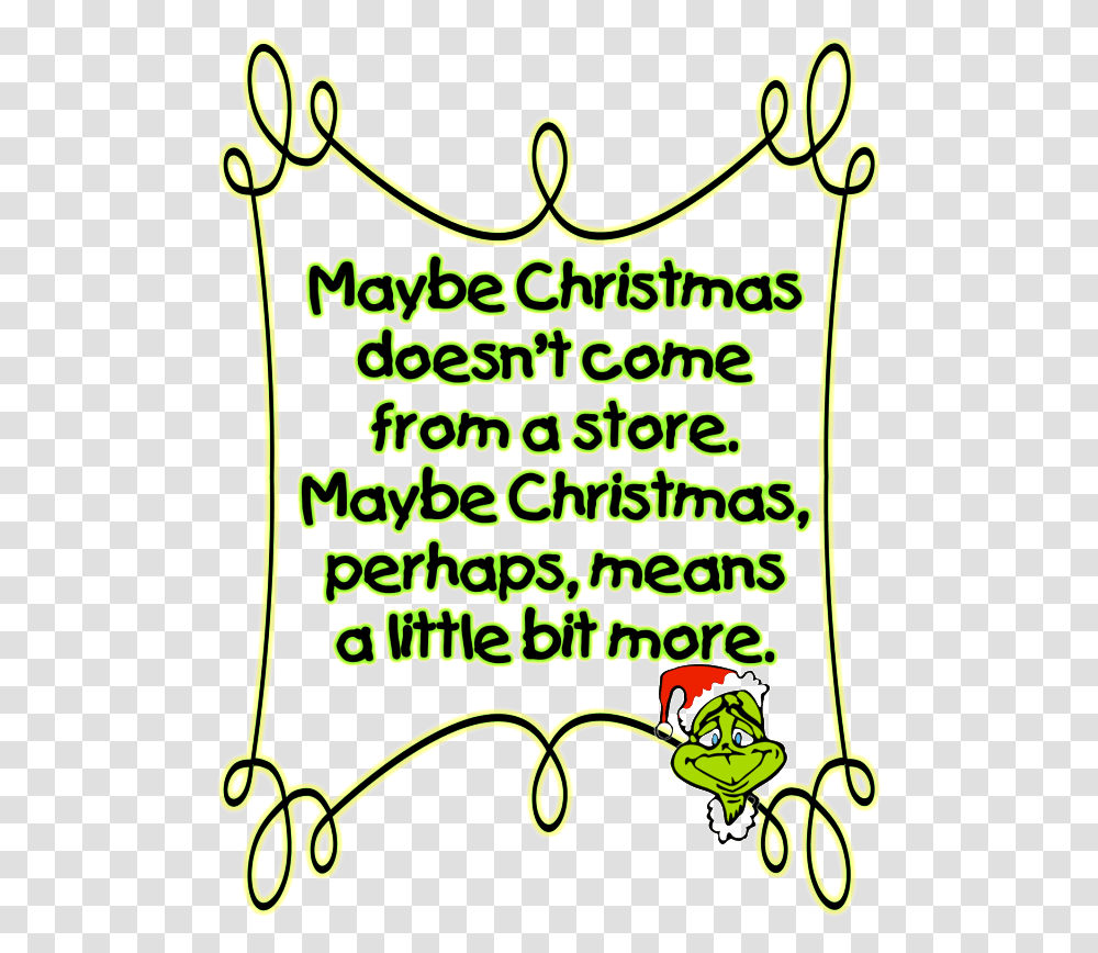 Maybe Christmas Means More Merry Christmas Grinch Clipart, Flyer, Paper, Advertisement Transparent Png