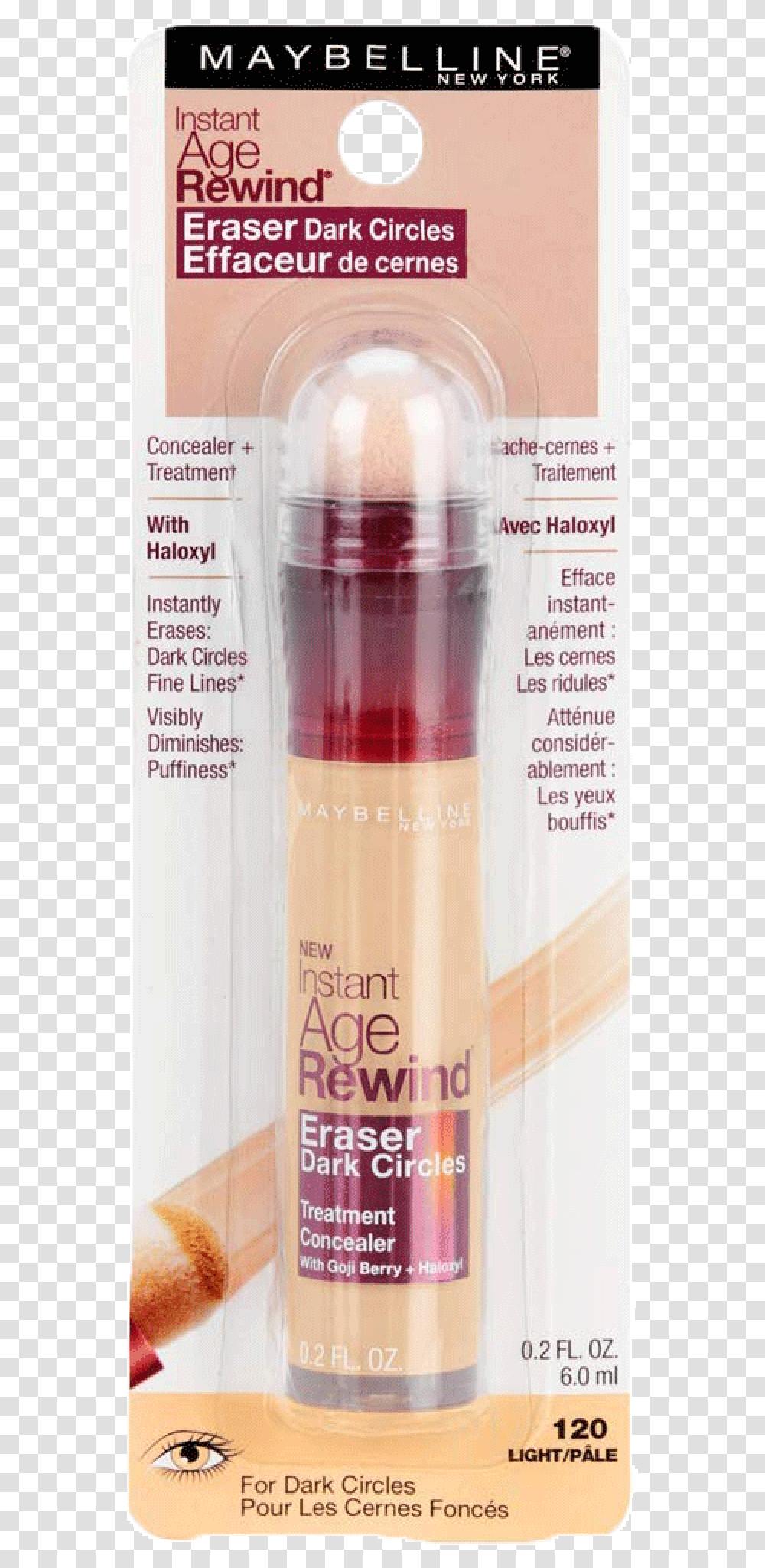 Maybelline Instant Age Rewind 120 Light Pale, Aluminium, Tin, Can, Bottle Transparent Png