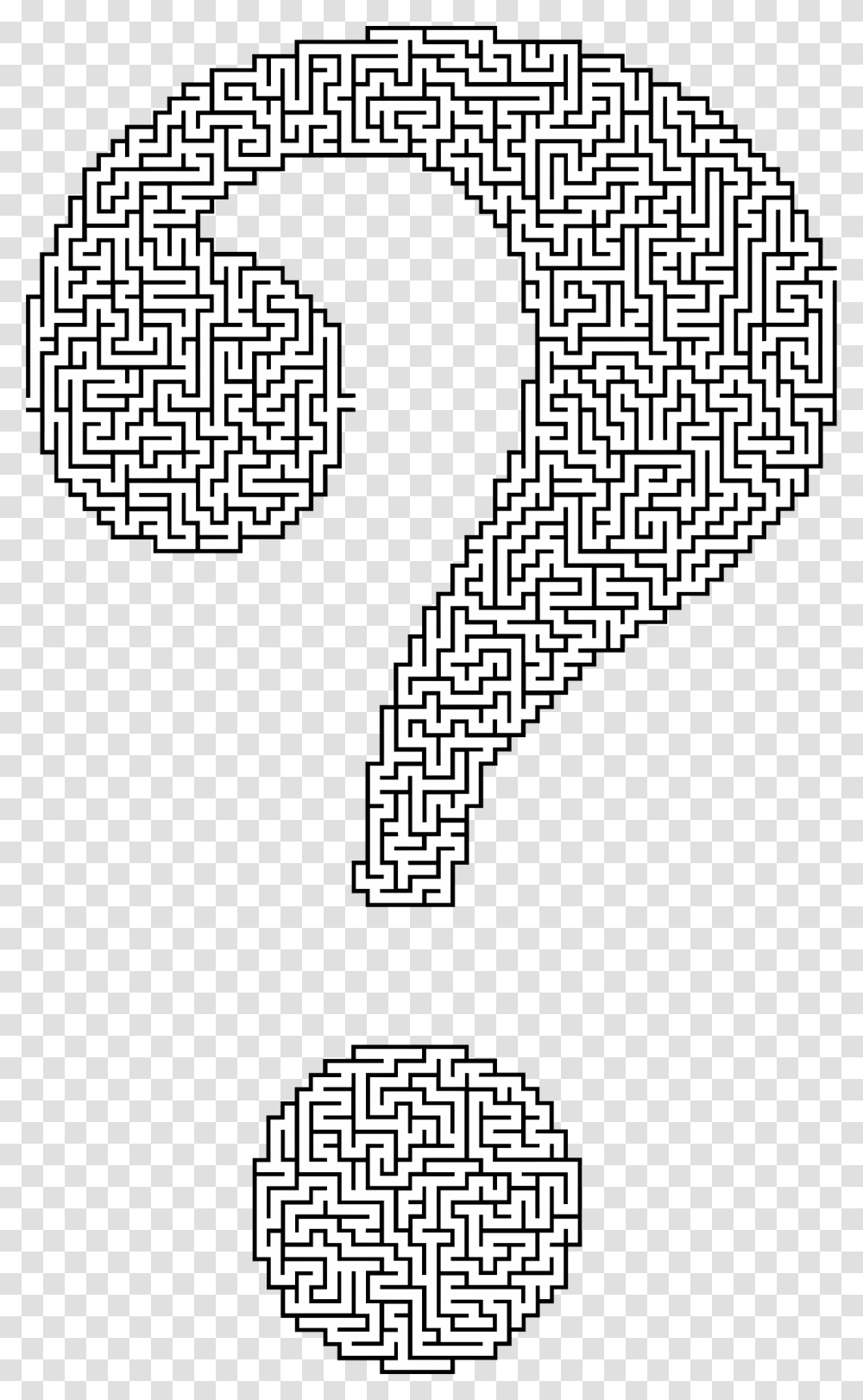 Maze In Shape Of Question Mark, Poster, Advertisement, Footprint Transparent Png