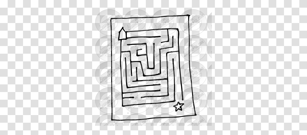 Maze Outline For Classroom Therapy Use, Alphabet, Outdoors, Face Transparent Png