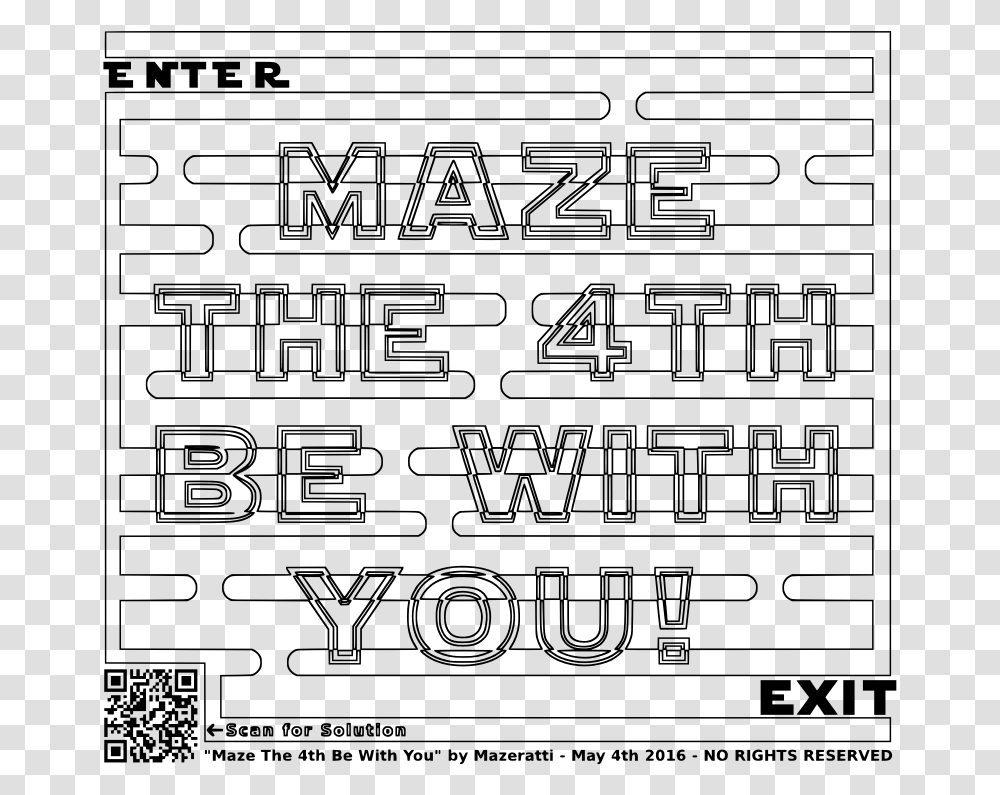 Maze The 4th Be With Your Coloring Pages For Grown May The 4th Be With You Coloring, Gray, World Of Warcraft Transparent Png