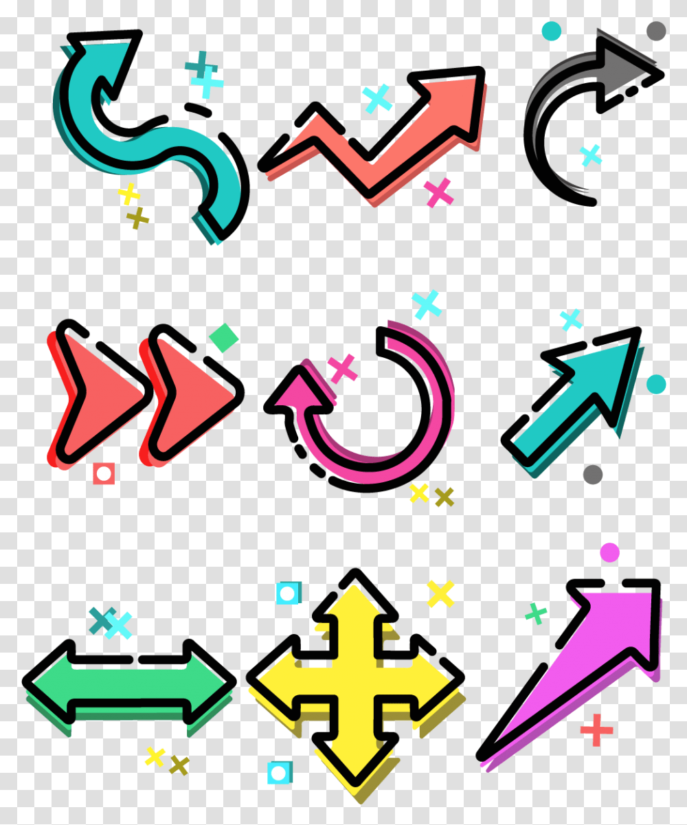 Mbe Cartoon Cute Poster Element Arrow And Vector Cute Arrow, Number Transparent Png