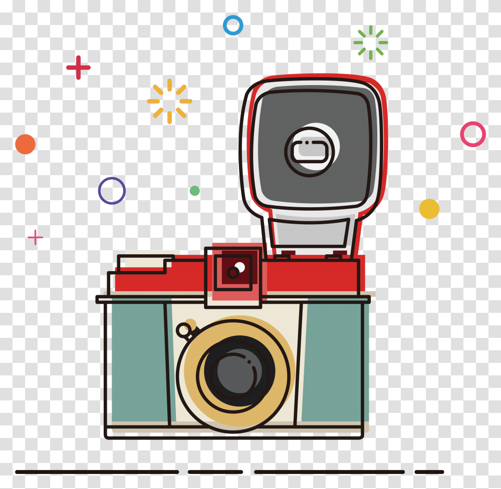 Mbe Illustrator Flash Camera And Vector Image, Electronics, Gas Pump, Machine, Digital Camera Transparent Png