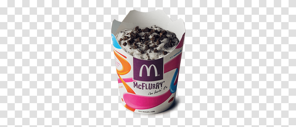 Mc Flurry With Oreo Cookies Mc Flurry Oreo Background, Dessert, Food, Cream, Creme Transparent Png