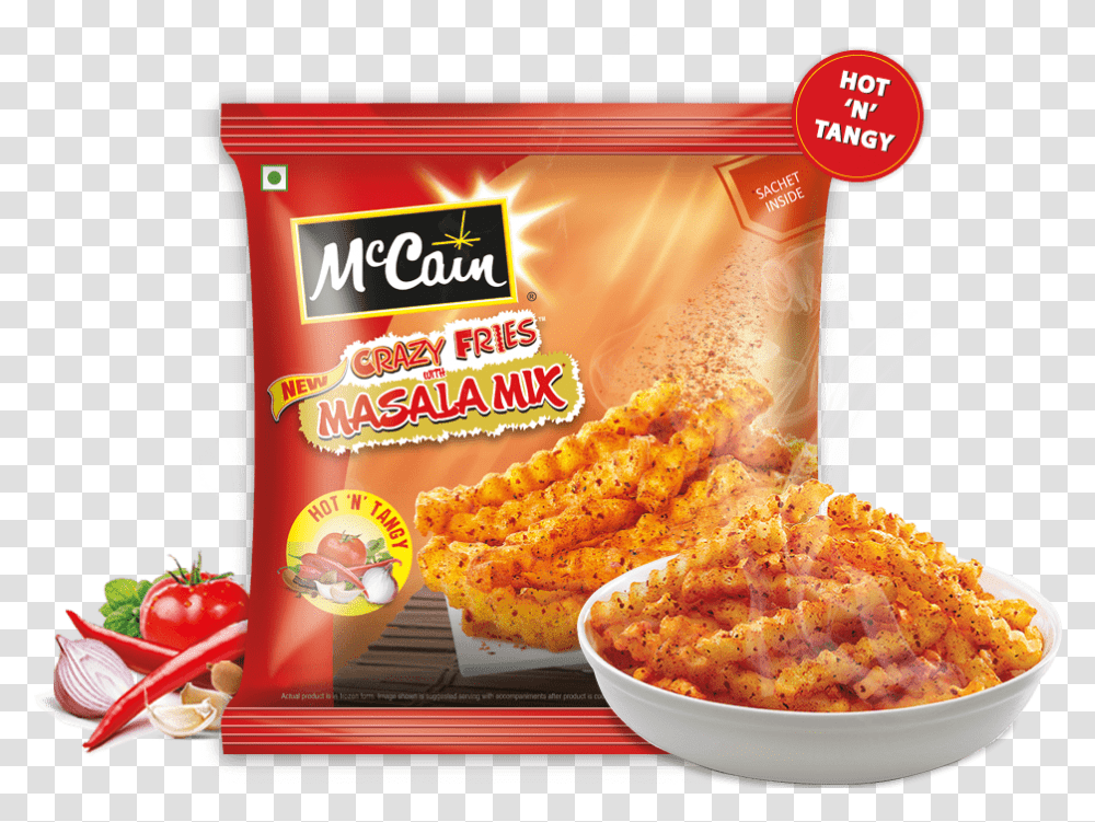 Mccain New Crazy Fries With Masala Mix Mc Can Products, Food, Snack, Cooker, Appliance Transparent Png