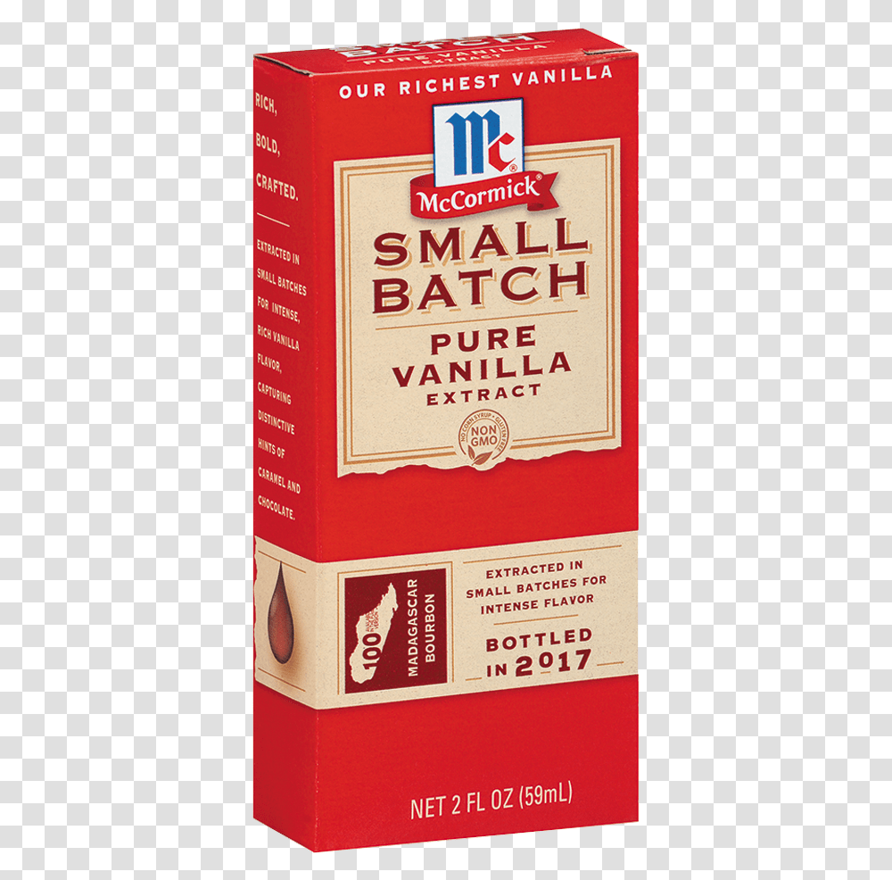 Mccormick Small Batch Pure Vanilla Extract, Food, Bottle, Plant, Syrup Transparent Png