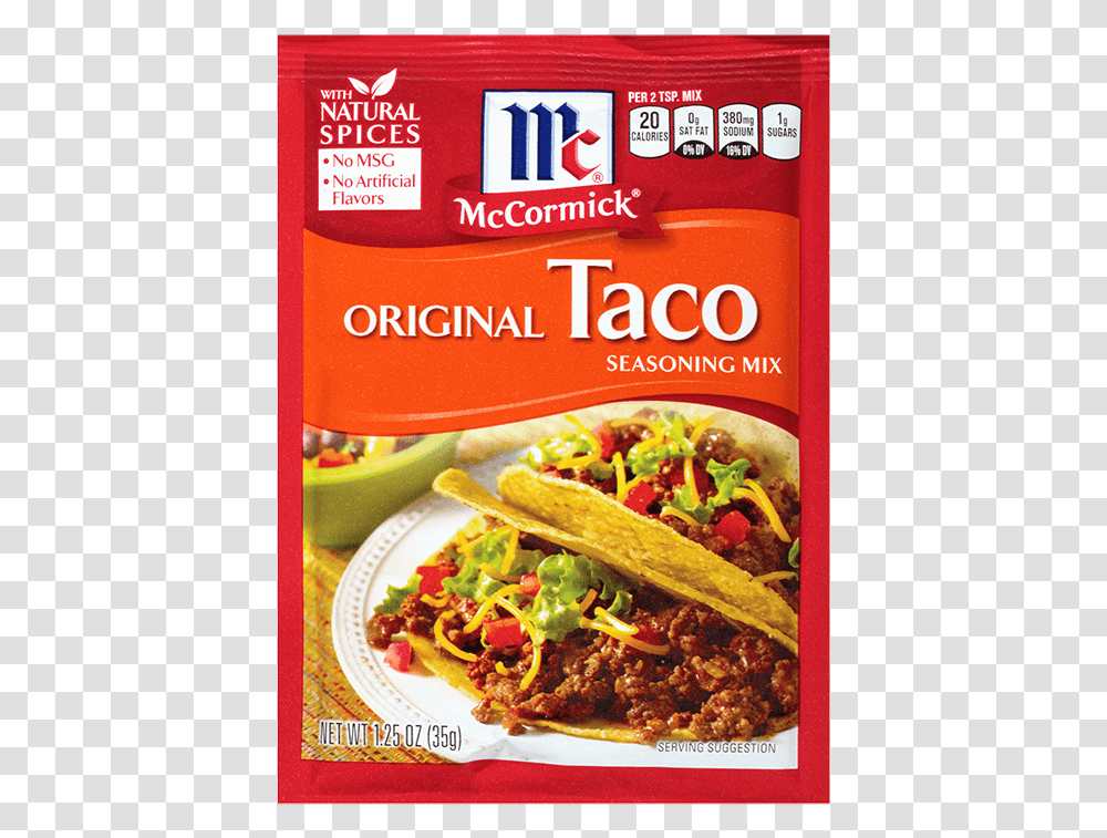 Mccormick Taco Seasoning Mix, Food Transparent Png