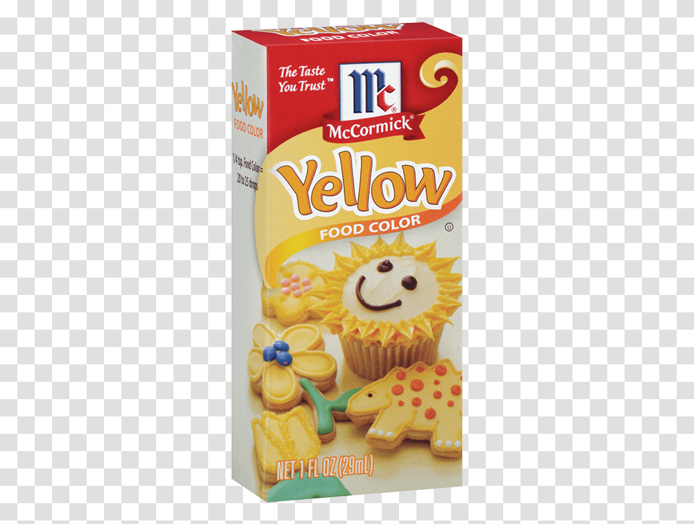 Mccormick Yellow Food Color Yellow Food Coloring, Dessert, Cream, Creme, Sweets Transparent Png