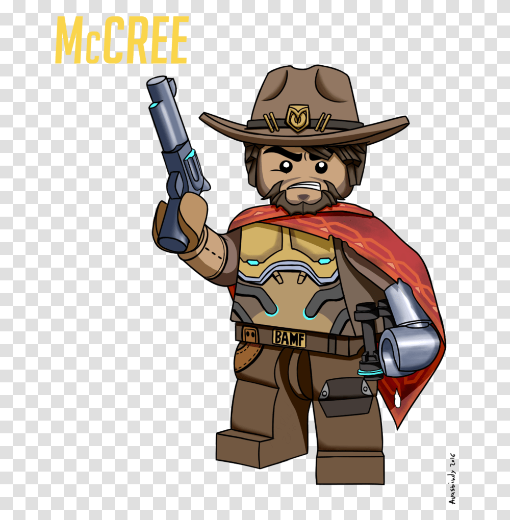 Mccree Overwatch Lego Overwatch Jesse Mccree, Person, Human, Hat Transparent Png