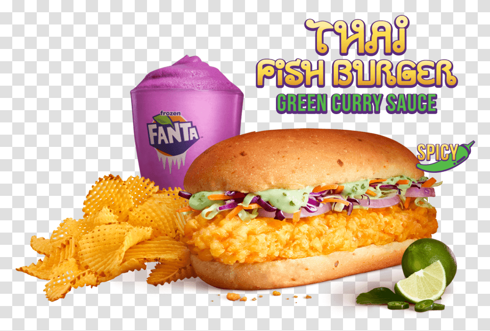 Mcd Thai Fish Burger, Food Transparent Png