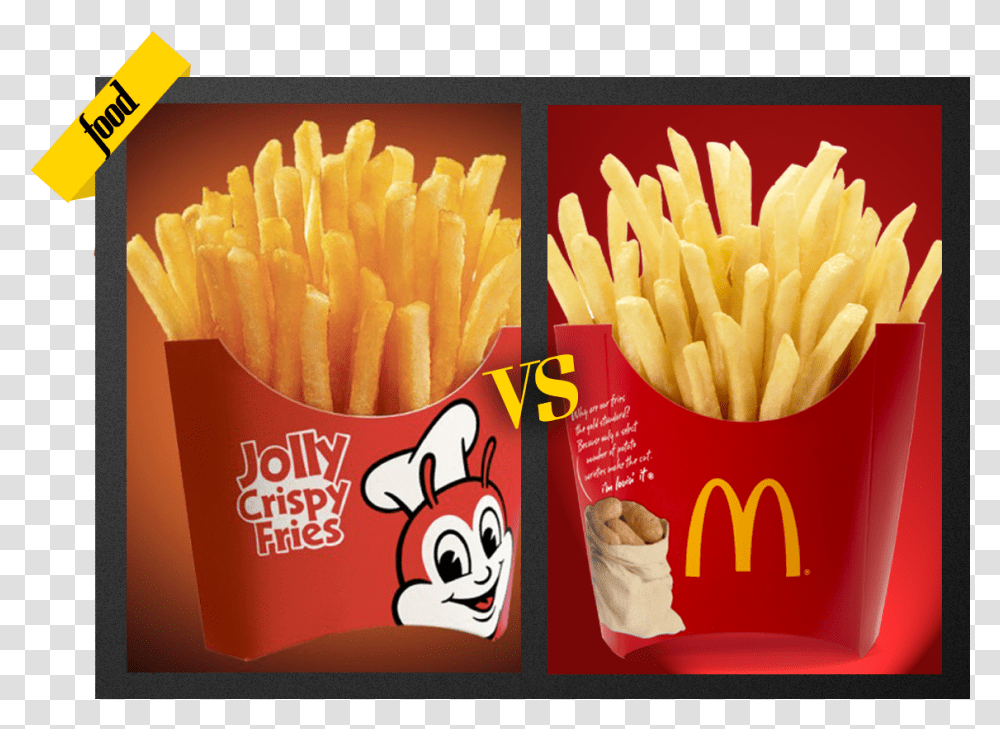 Mcdo And Jollibee Fries, Food Transparent Png