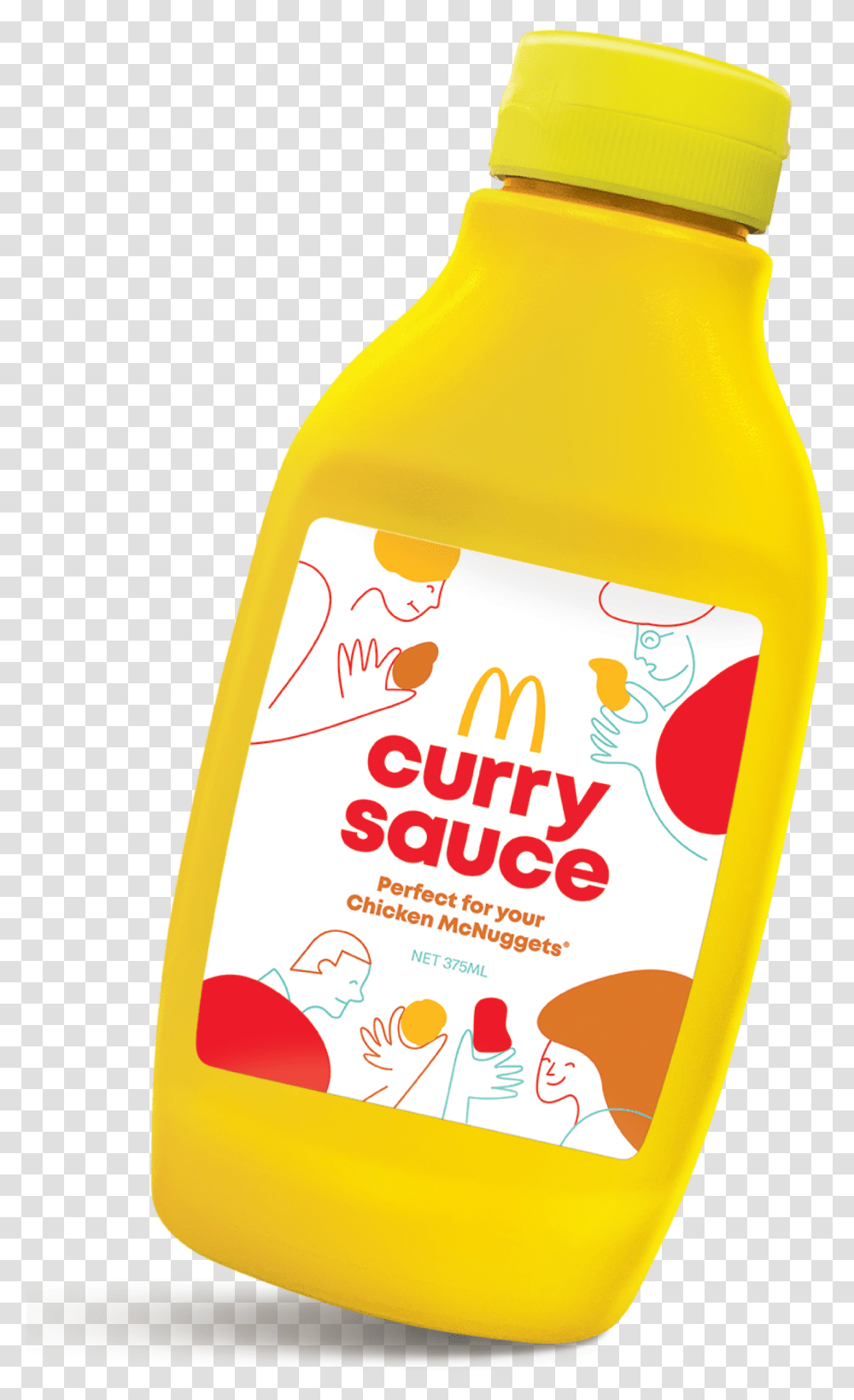 Mcdonald's Curry Sauce Bottle Data Spicy Nuggets Curry Sauce Bottle Singapore, Label, Juice, Beverage Transparent Png