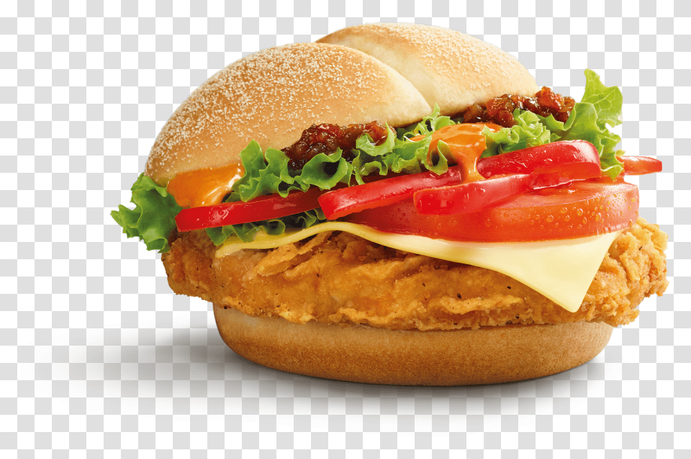 Mcdonald's New Flaming Red Hot Spicy Peppers Burger Transparent Png