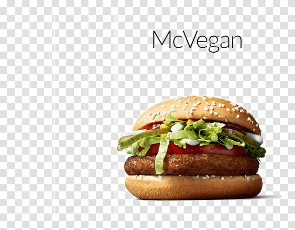 Mcdonalds Burger Image Mcvegan Burger, Hot Dog, Food, Advertisement, Paper Transparent Png