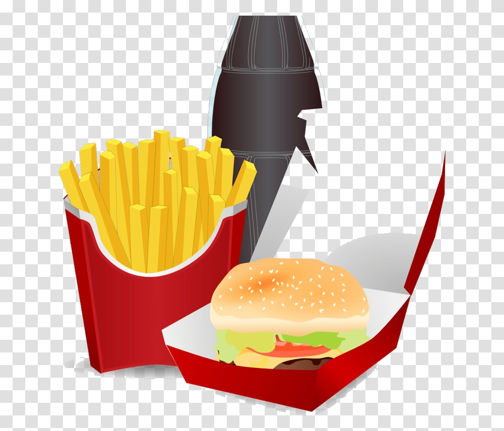 Mcdonalds Fast Food Meal Clipart X Junk Foods Clipart, Fries, Burger Transparent Png