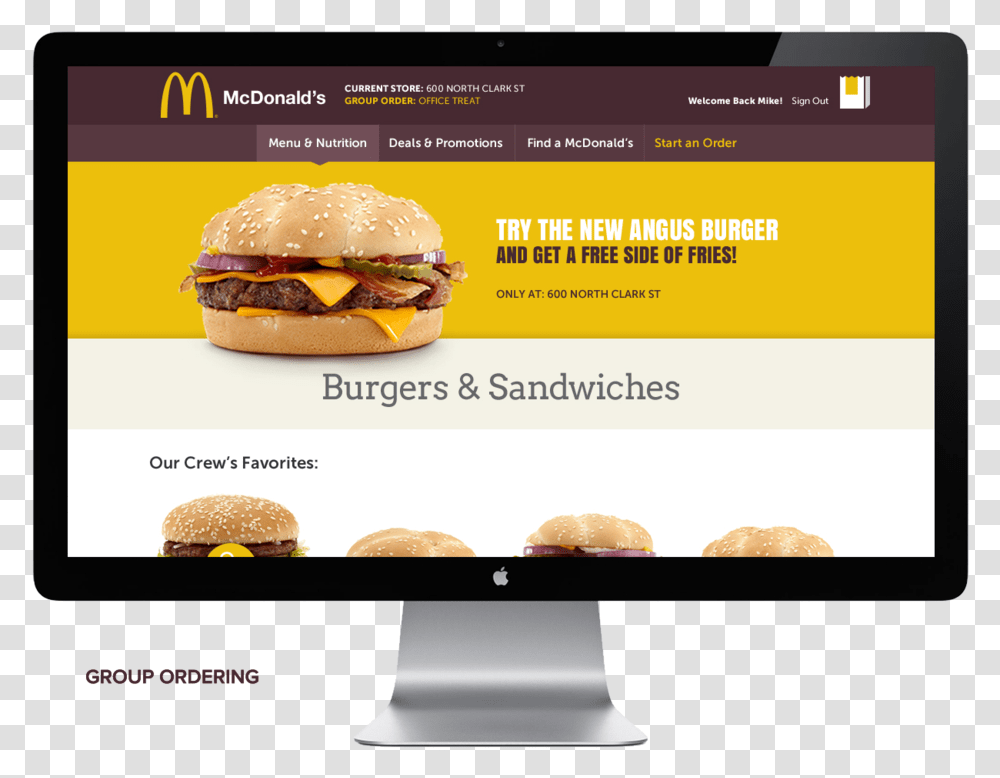 Mcdonalds Food Mcdonalds Angus Bacon And Cheese, Burger, Screen, Electronics, Monitor Transparent Png