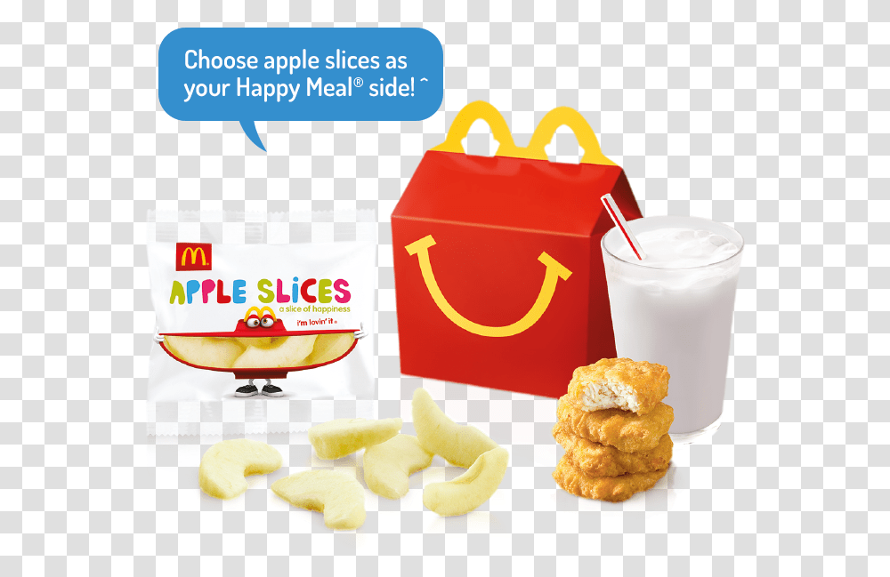 Mcdonalds Happy Meal Apple Slices Mcdonalds Healthy Happy Meal, Beverage, Drink, Milk, Dairy Transparent Png