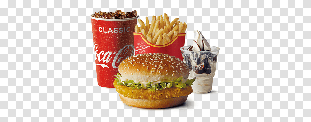 Mcdonalds Hunger Buster, Burger, Food, Fries Transparent Png