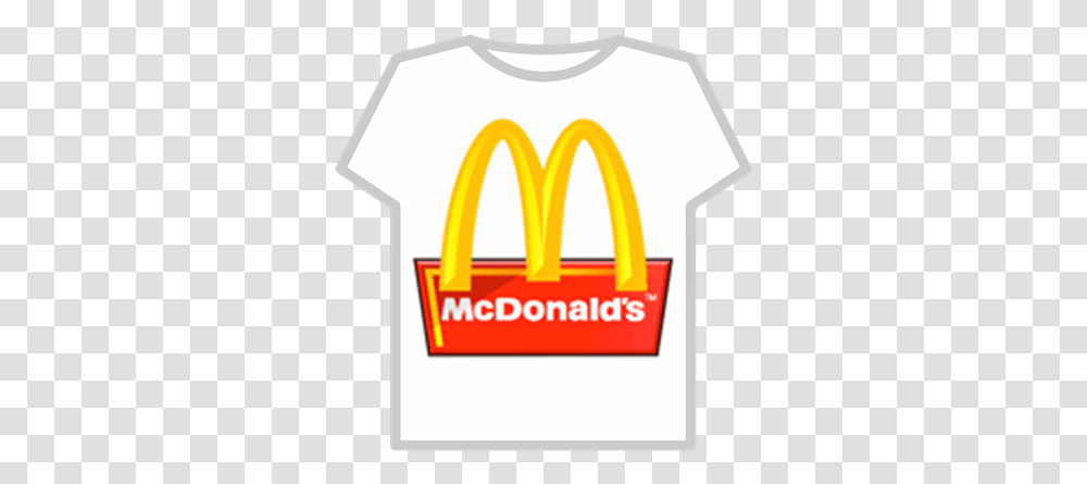 Mcdonalds Logo Roblox Mc Donalds, First Aid, Clothing, Text, Label Transparent Png