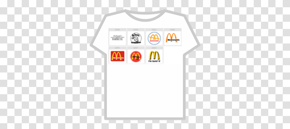 Mcdonalds Logohistory Roblox Mcdonalds, Clothing, Apparel, Shirt, T-Shirt Transparent Png