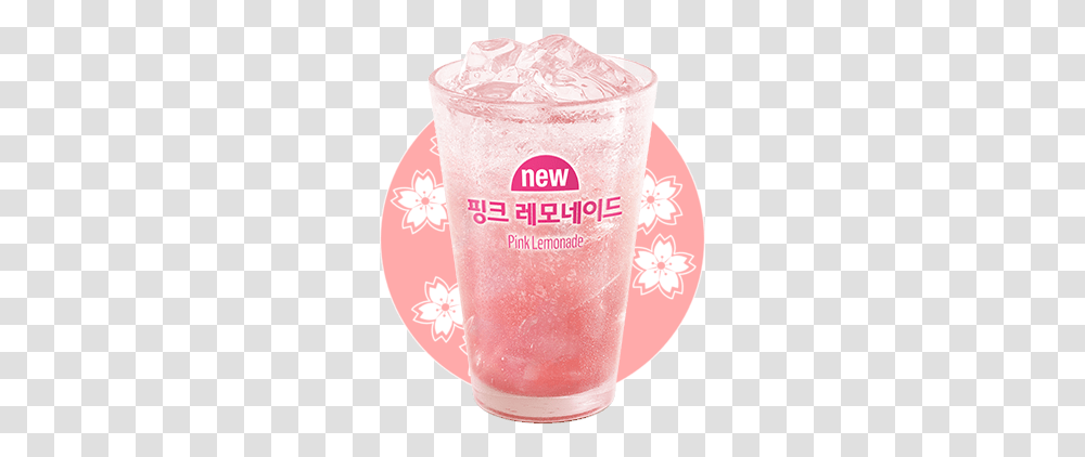Mcdonalds Sakura Shrimp Pink Lemonade In Korean, Juice, Beverage, Drink, Smoothie Transparent Png