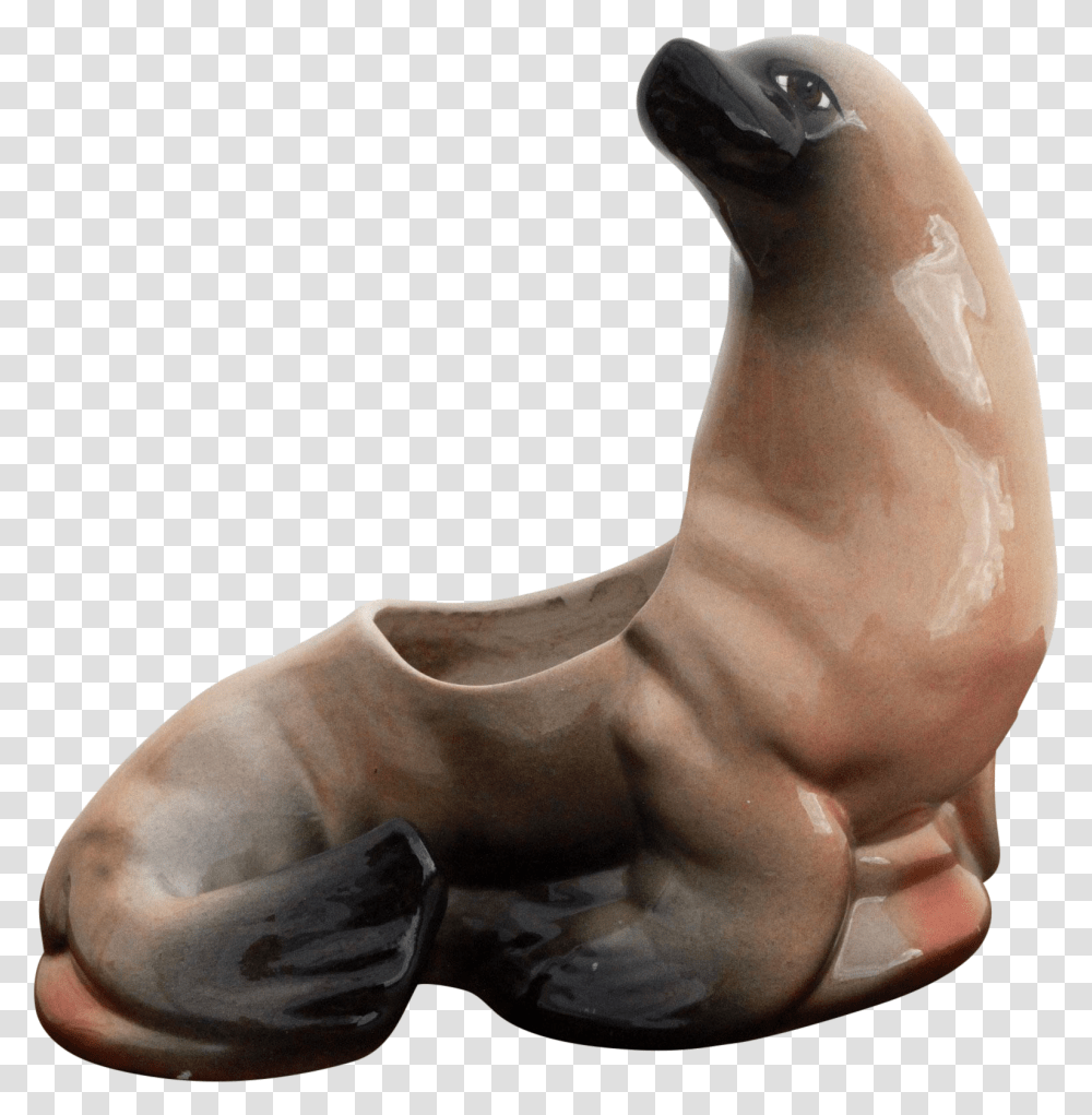 Mcentury American Art Pottery Seal Indoor Planter California Sea Lion, Mammal, Sea Life, Animal, Person Transparent Png