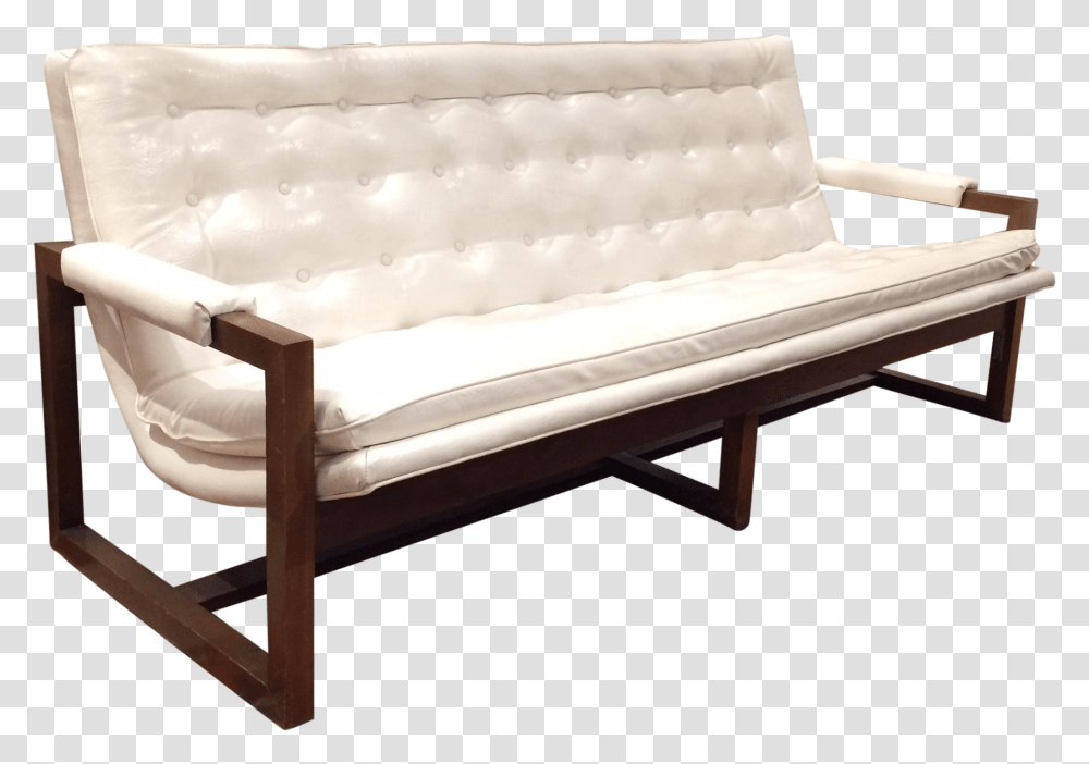 Mcentury Modern White Galax Scoop Sofa On Chairish Studio Couch, Furniture, Bed, Crib, Bench Transparent Png