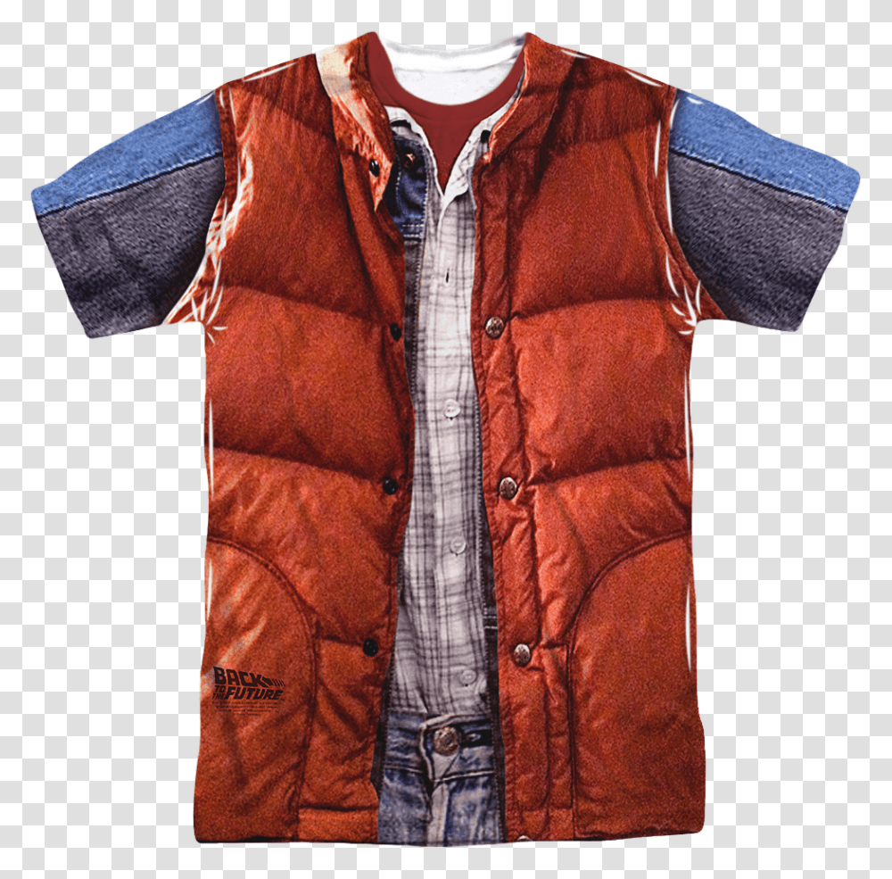 Mcfly Vest Costume Shirt Back To The Future Marty Cloths, Apparel, Coat, Jacket Transparent Png