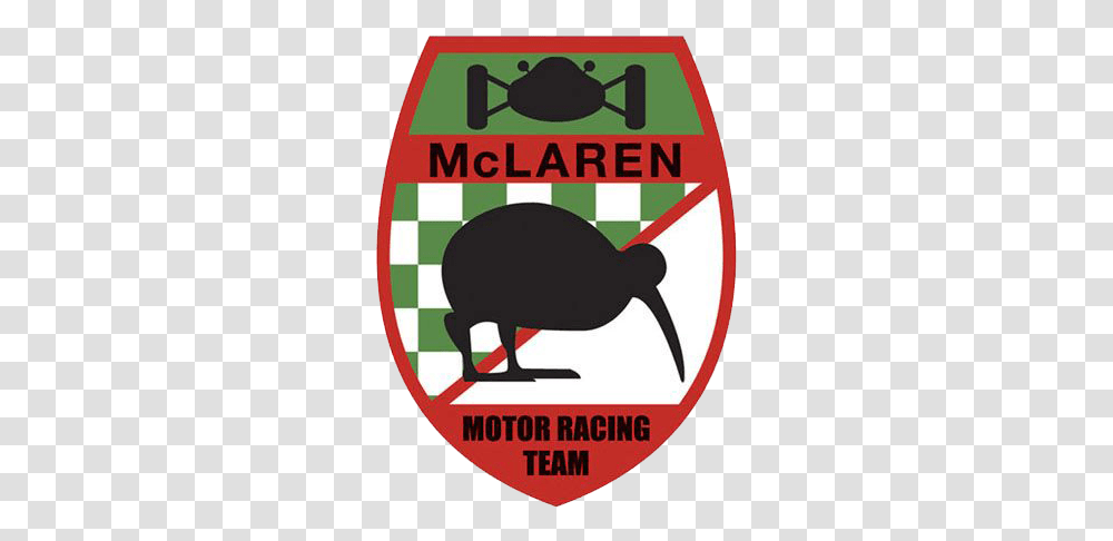 Mclaren F1 Team Bruce Mclaren Racing Logo, Label, Text, Animal, Kiwi Bird Transparent Png