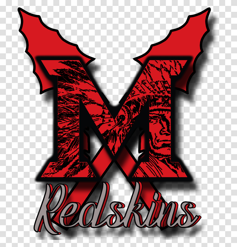 Mcloud Redskins Clipart Download Mcloud High School Logo, Calligraphy, Handwriting Transparent Png