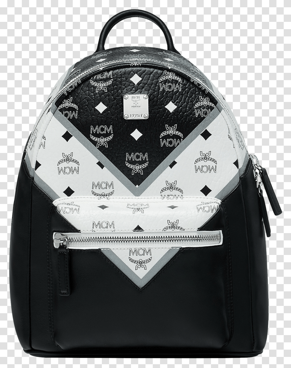 Mcm Backpack Black And White, Helmet, Apparel Transparent Png