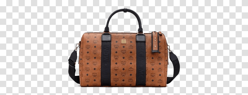 Mcm Traveler Weekender Bag In Visetos Cognac Handbag, Luggage, Briefcase, Suitcase Transparent Png
