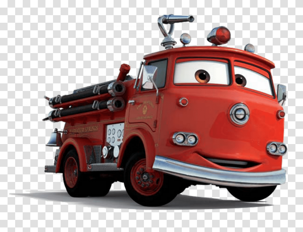 Mcqueen Lightning Walt Mater Red Fire Truck Cars, Vehicle, Transportation, Fire Department Transparent Png