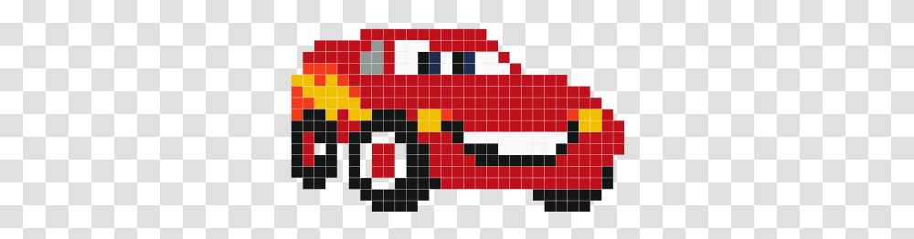 Mcqueen Red Car Perler Bead Lightning Mcqueen Pattern, Graphics, Art, Pac Man, Modern Art Transparent Png