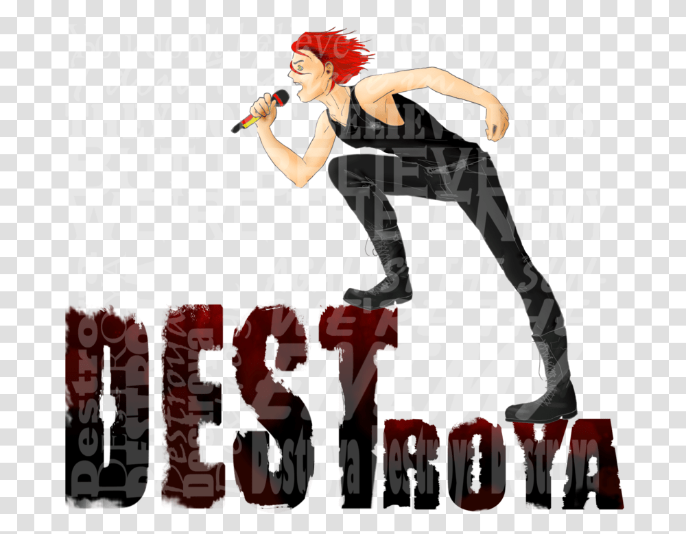 Mcr By Stevanity Gerard Way My Chemical Romance Bands Destroya Mcr, Person, Poster, Advertisement, Flyer Transparent Png