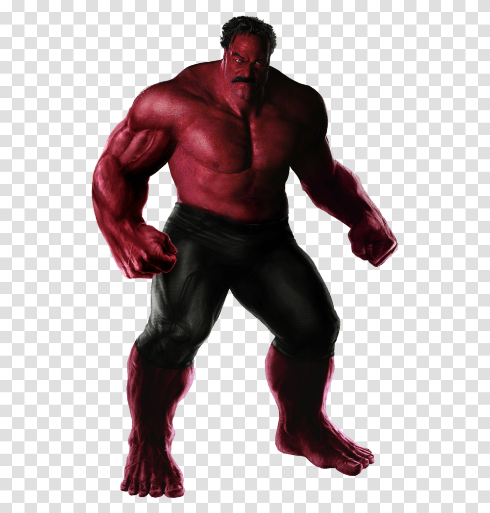 Mcu Red Hulk By Marcellsalek 26 Red Hulk William Hurt, Arm, Person, Human, Sport Transparent Png