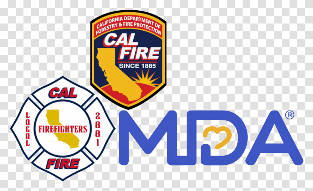 Mda Union Cal Fire Logo Mda Team Momentum, Label, Sticker Transparent Png