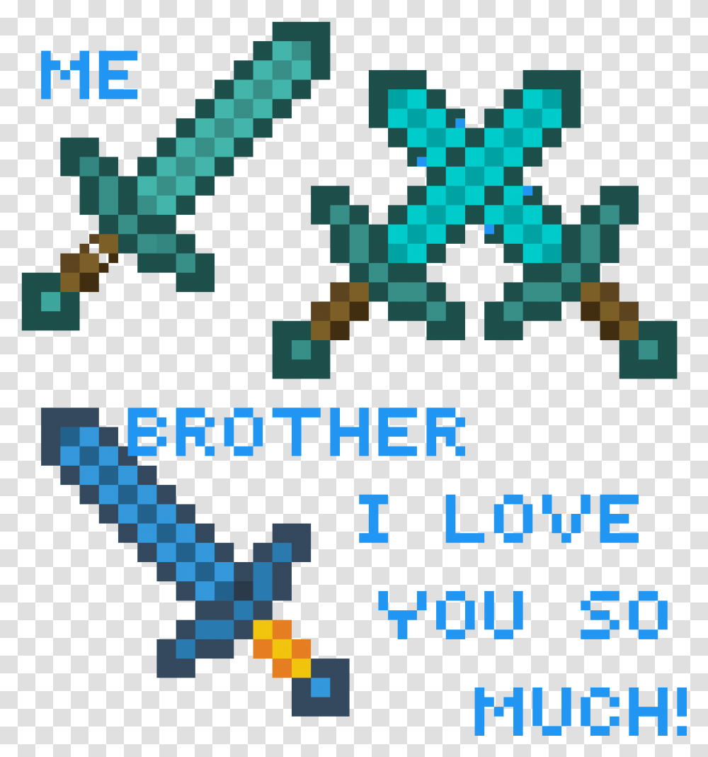 Me And Brother On Minecraft With Swords Minecraft Swords, Rug, Urban, Poster Transparent Png