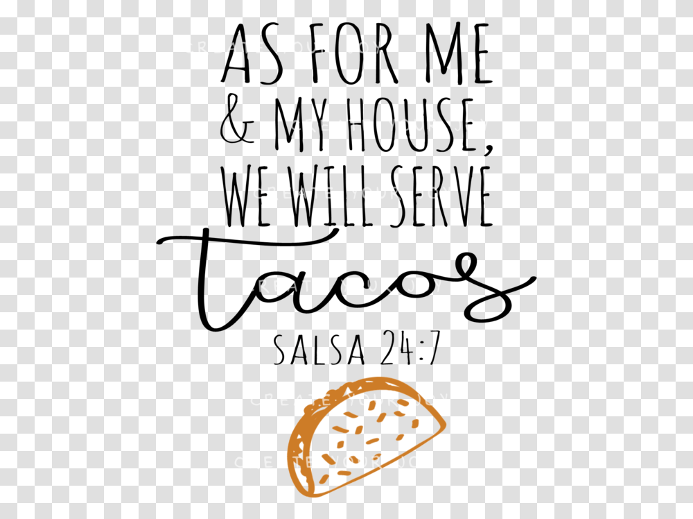 Me And My House We Will Serve Tacos Clipart, Poster, Advertisement, Flyer, Paper Transparent Png