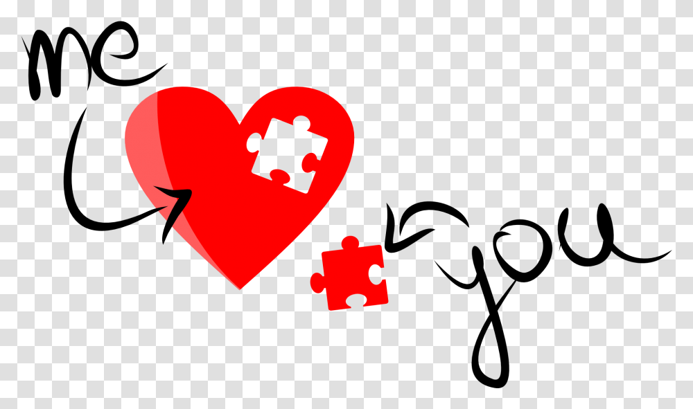 Me And You Puzzle Hearts Drawing Free Image Love You Much More, Symbol, Jigsaw Puzzle, Game Transparent Png