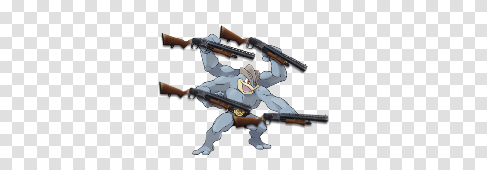 Me Before Double Pump Gets Nerfed Pokemon Machamp, Person, Gun, Weapon, People Transparent Png