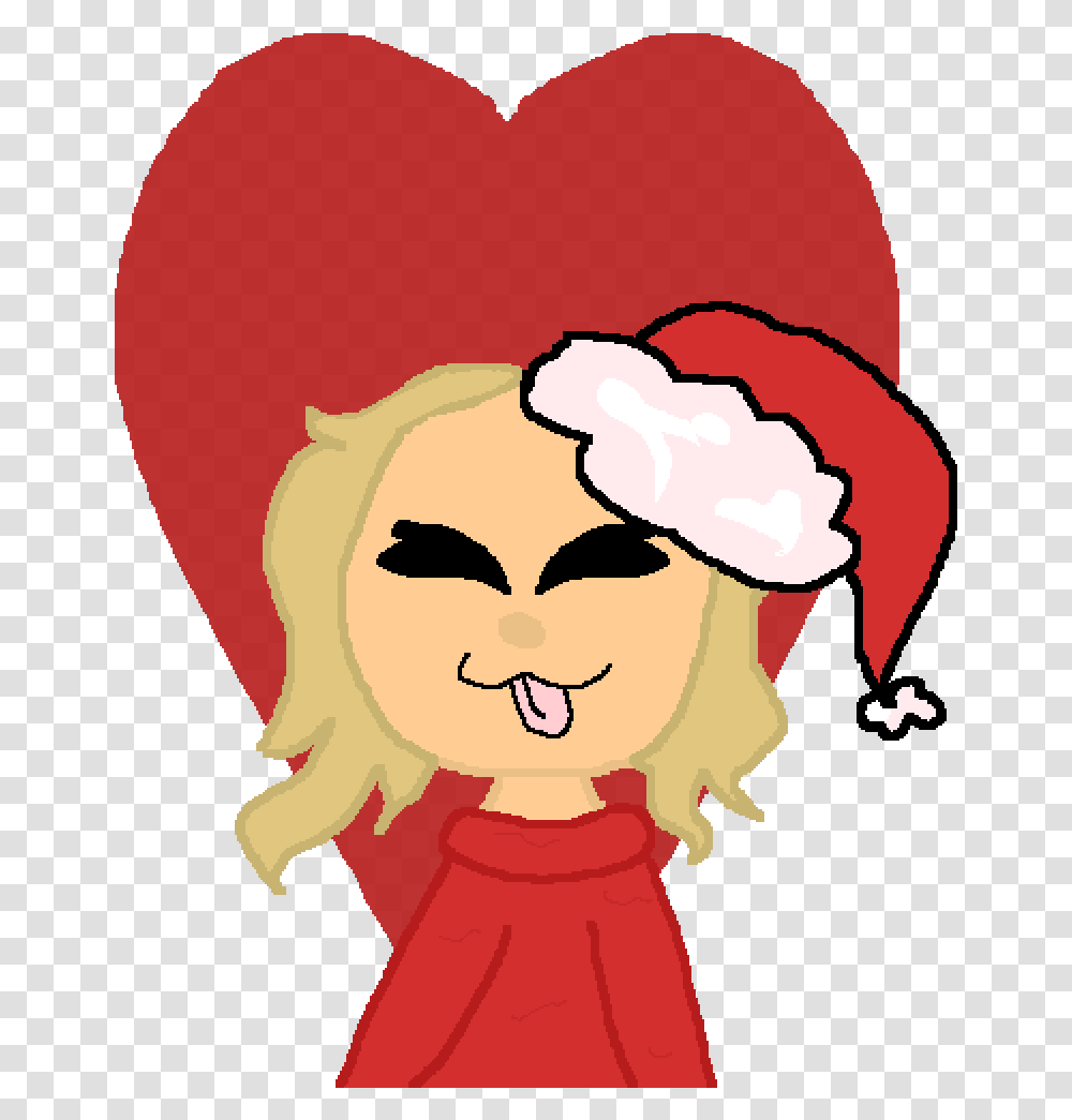 Me In A Lil Santa Hat Uwu Cartoon, Face, Person, Human, Label Transparent Png