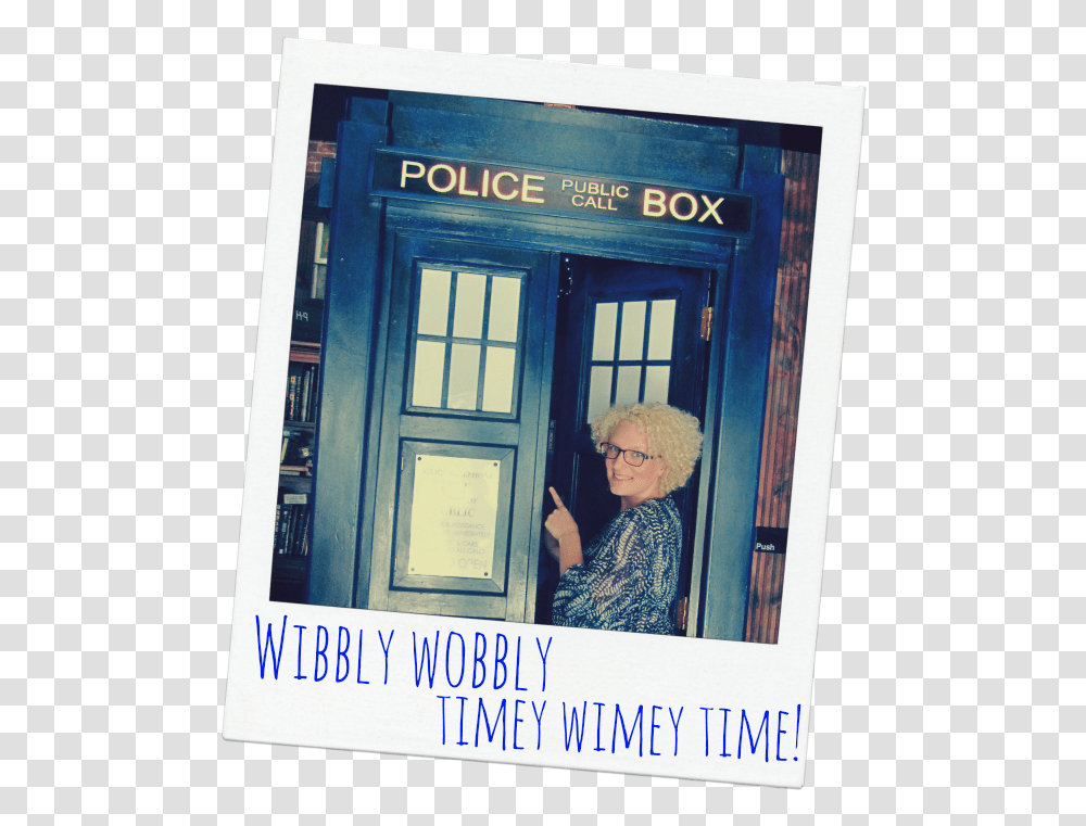 Me Tardis Window, Person, Human, Phone Booth, Advertisement Transparent Png