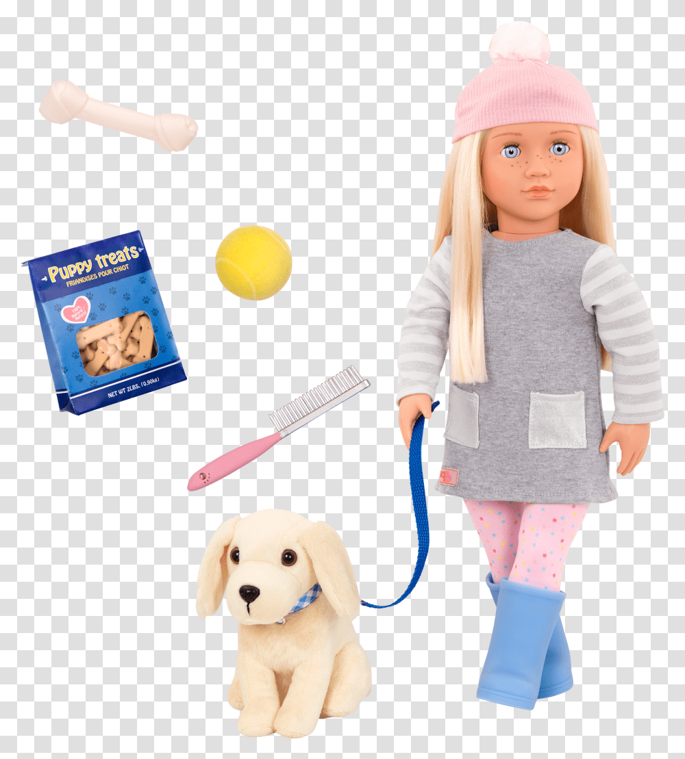 Meagan And Golden Retriever 18 Inch Doll And Pet Our Generation Doll With Dog, Person, People, Toy Transparent Png