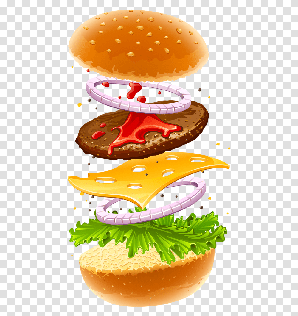 Meal Clipart Hamburger Cheese, Bread, Food, Birthday Cake, Dessert Transparent Png