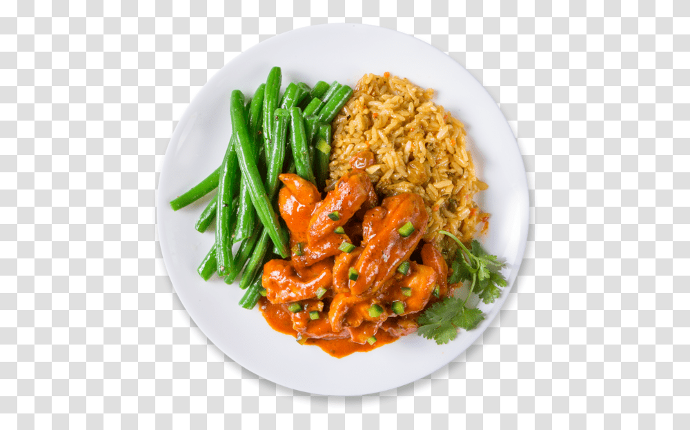 Meal Pic Chicken Dish In Plate, Plant, Food, Vegetable, Produce Transparent Png