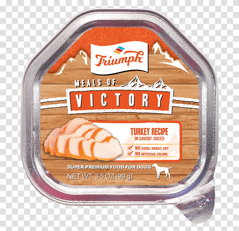 Meals Of Victory Turkey Recipe Wet Dog Food Cups Dog Food, Sliced, Tin, Aluminium, Rug Transparent Png